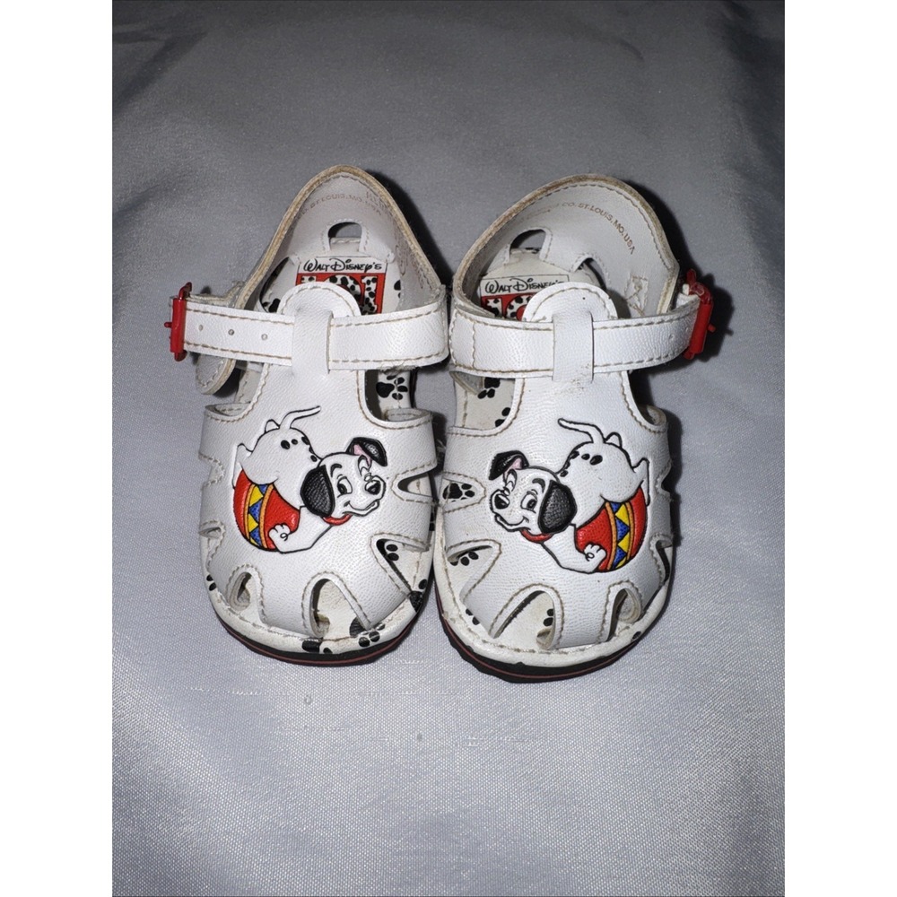 Vintage Disney 101 Dalmatians RARE Pongo Buckle Infant Sandals Size 3 Shoes